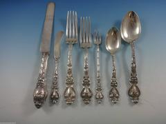 Douvaine by Unger Sterling Silver Flatware Service Set 98 Pieces Art Nouveau