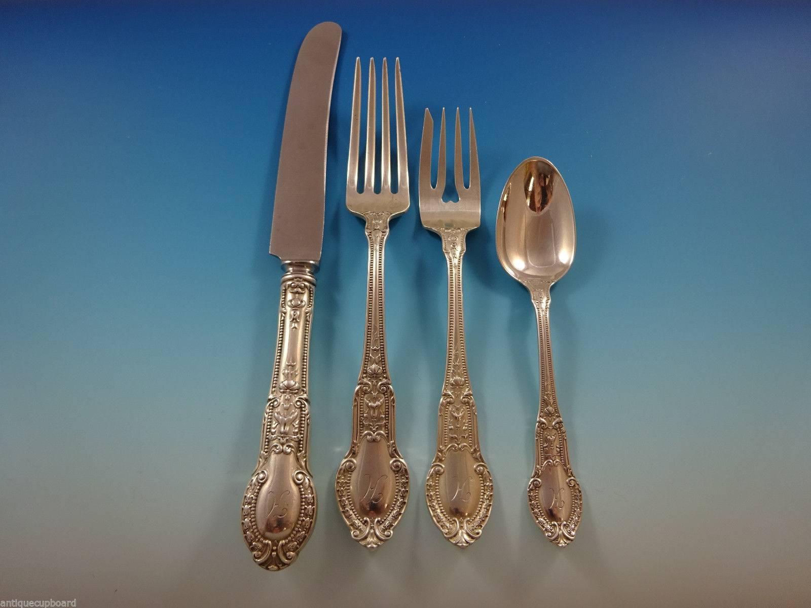 Tuileries by Gorham Sterling Silver Dinner Flatware Set for 12 Service 168 Pcs In Excellent Condition In Big Bend, WI