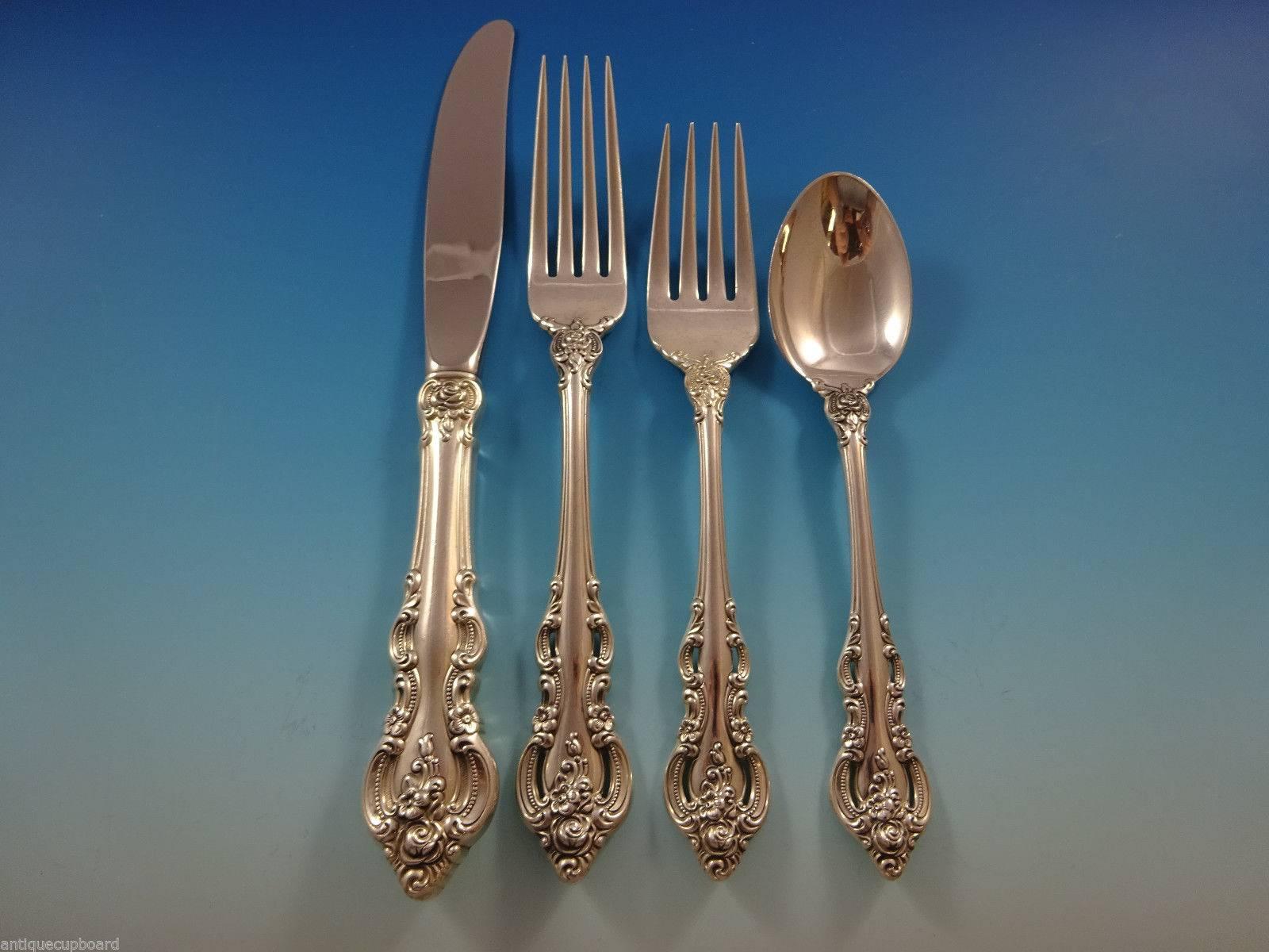 American El Grandee by Towle Sterling Silver Flatware Set 8 Service Luncheon 48 Pieces For Sale