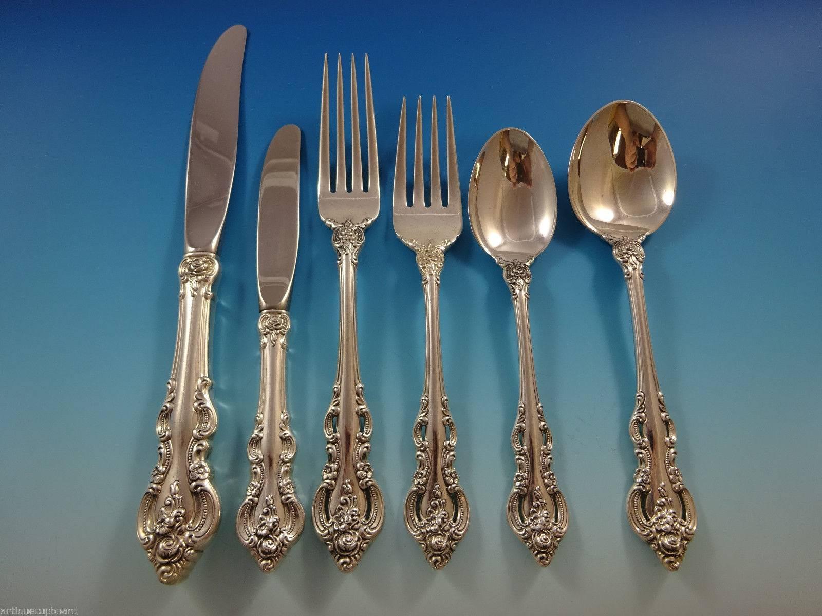 El Grandee by Towle Sterling Silver Flatware Set  - 48 Pieces. This set includes: 

8 KNIVES, 9