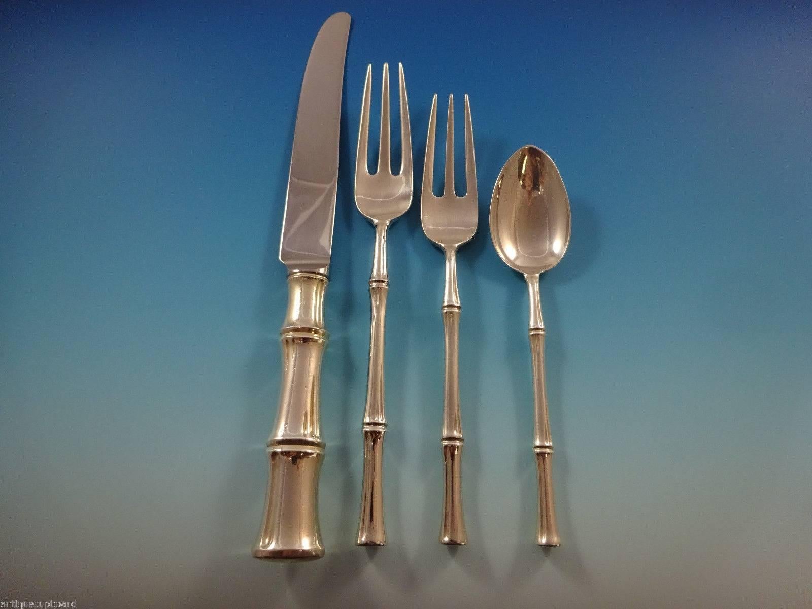 Chinoiserie Bamboo by Tiffany Sterling Silver Dinner Flatware Set for 6 Service 36 Pieces