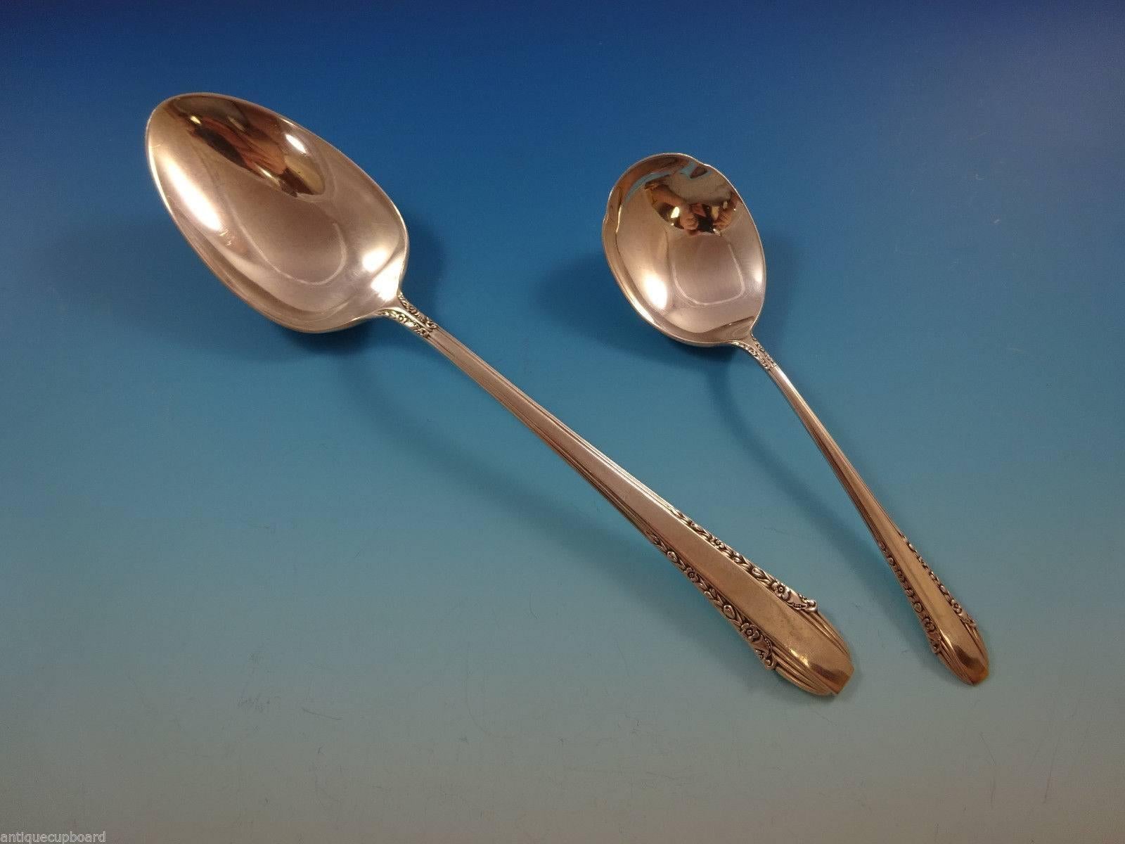 Sterling Silver Flatware International Rosalind Place Soup Spoon "H" Monogram 