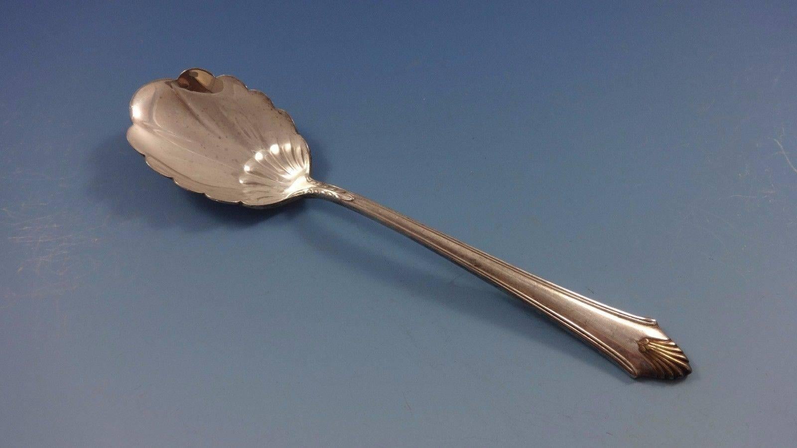 Fin du 20e siècle Ensemble de huit couverts en argent sterling Edgemont Gold par Gorham, service de table 33 pièces en vente