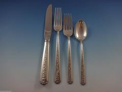 Rambler Rose by Towle Sterling Silver Flatware Set of Service 24 Pieces
