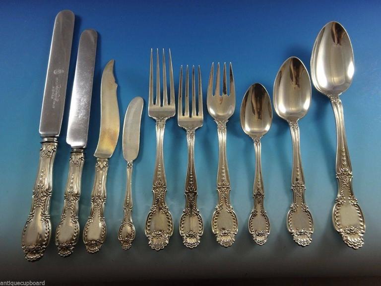 Richelieu by Tiffany and Co Sterling Silver Flatware Set Service Fitted Box 81 pcs For Sale at