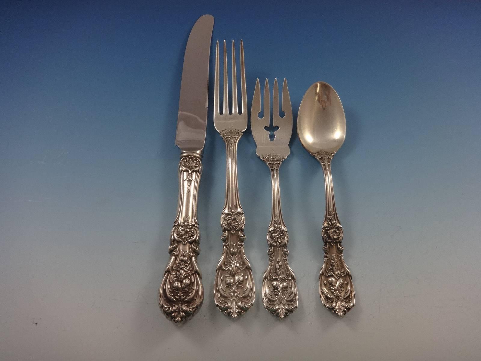 American Francis I by Reed and Barton Sterling Silver Flatware Set 12 Old Mark 85 Pieces