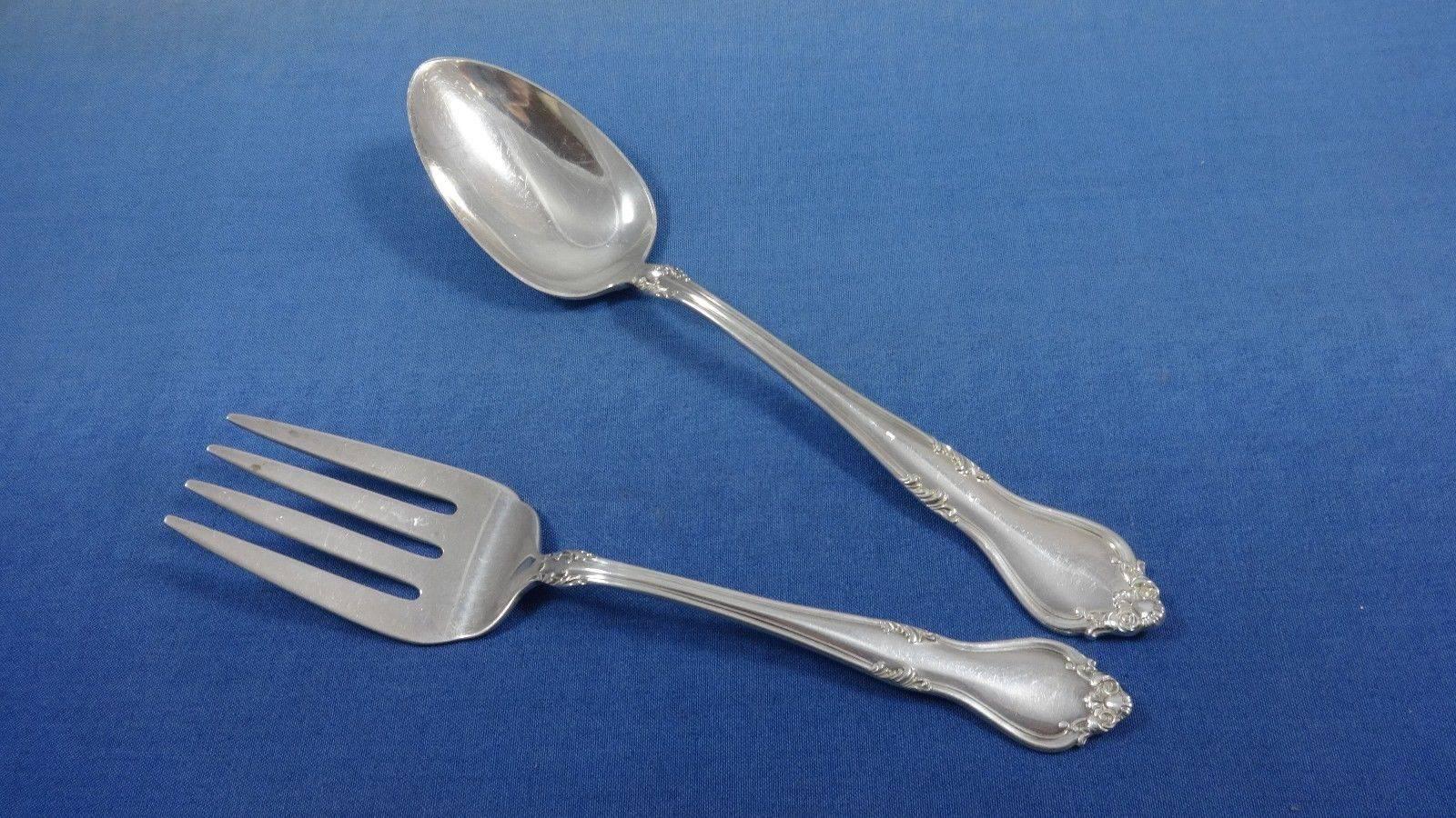 Ensemble de couverts en argent sterling pour huit services 54 pièces Georgian Manor by Lunt en vente 1