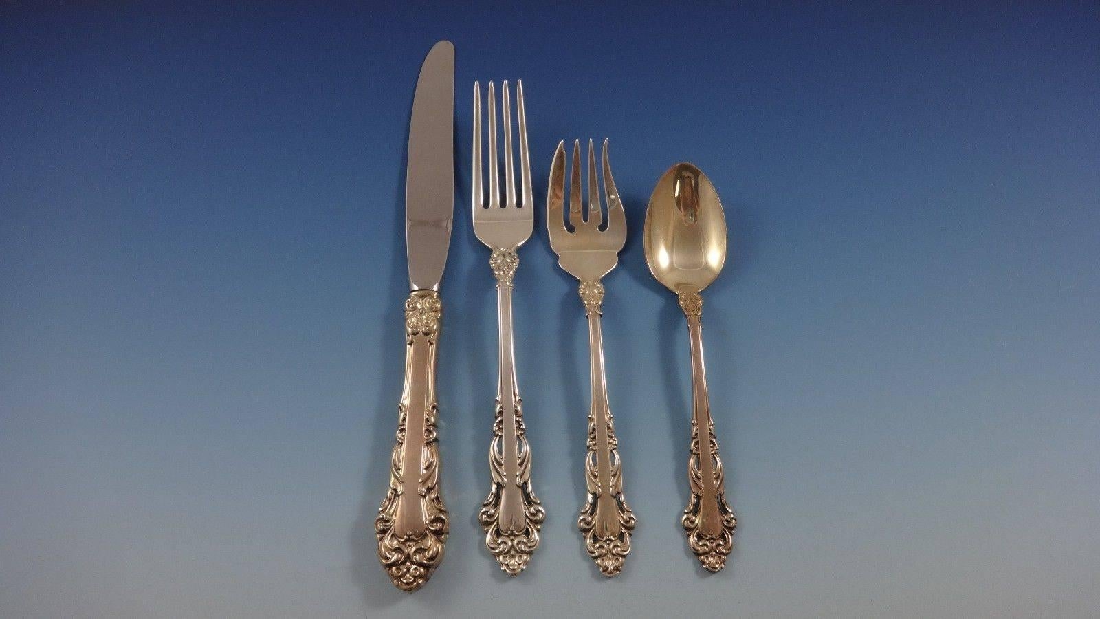 Grande Renaissance by Reed & Barton Sterling Silver Flatware 12 Set - 48 pieces. This set includes: 

12 KNIVES, 9 1/8