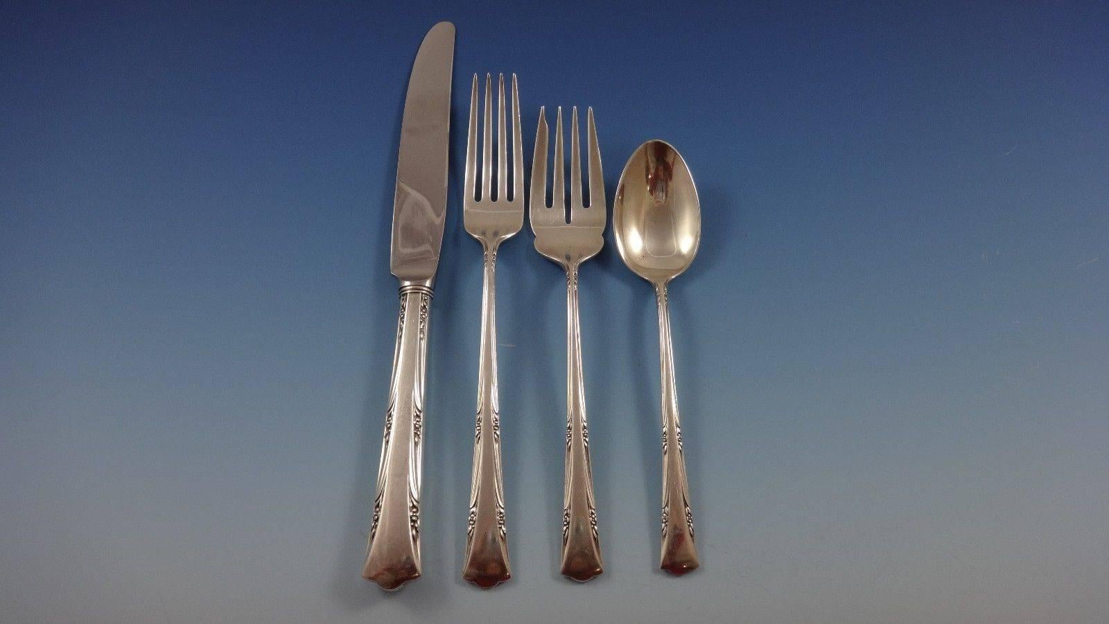 American Greenbrier by Gorham Sterling Silver Flatware Set 8 Service Luncheon 84 Pieces