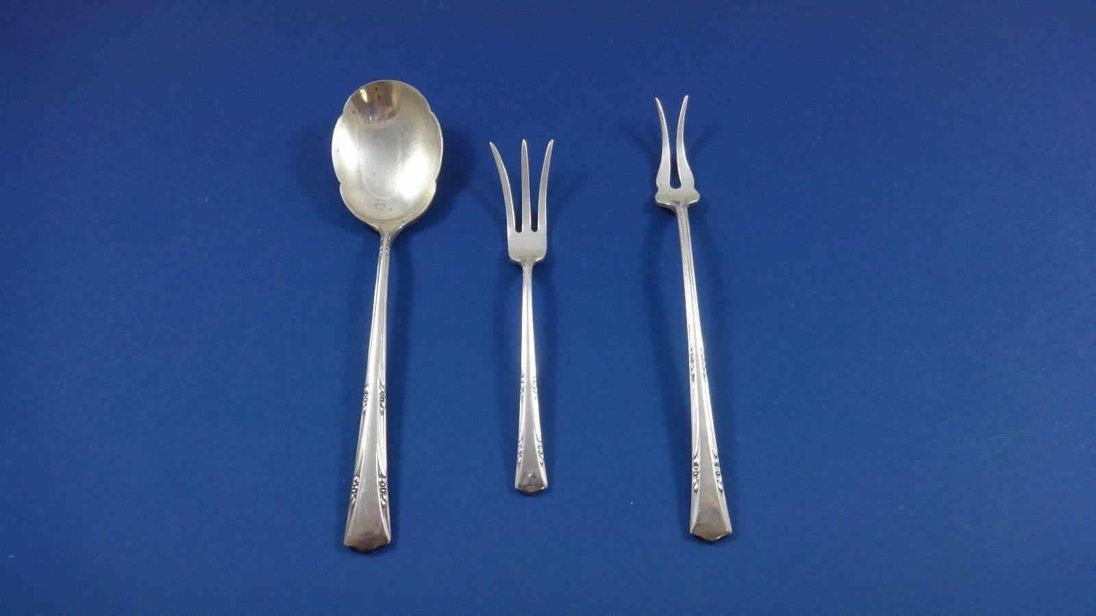 Greenbrier by Gorham Sterling Silver Flatware Set for 12 Service 68 Pieces For Sale 4