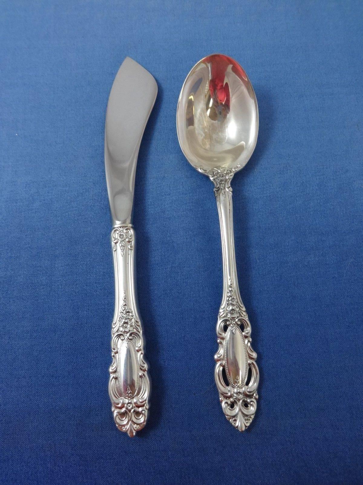 Late 20th Century Grand Duchess by Towle Sterling Silver Flatware Set Service 35 Pieces For Sale