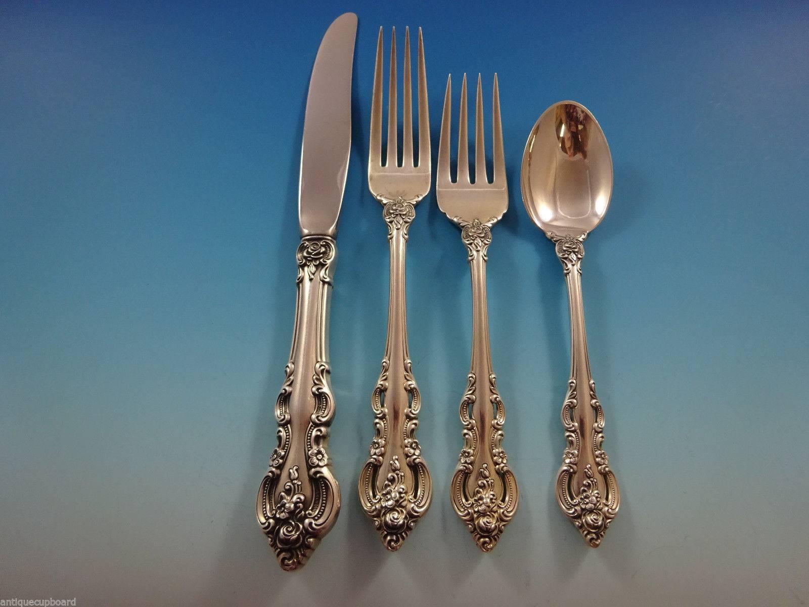 American EL Grandee by Towle Sterling Silver Flatware Set for Eight Service 45 Pieces For Sale