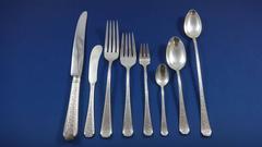 Old Brocade by Towle Sterling Silver Flatware Set for 12 Service 113 Pieces