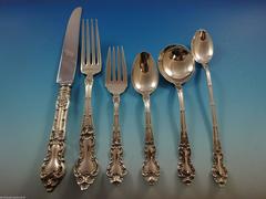 Meadow Rose by Watson Sterling Silver Flatware Set 8 Dinner Service 56 Pieces