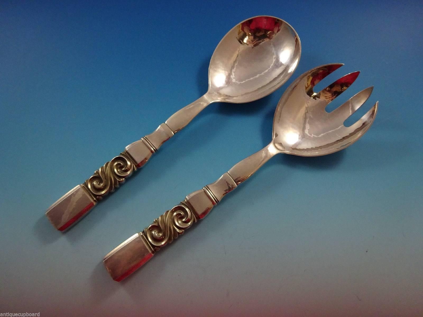 Scroll by Georg Jensen Sterling Silver Flatware Dinner Set 12 Service 175 Pcs 2