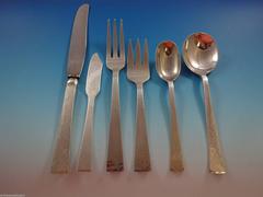 Starlit by Allan Adler Sterling Silver Dinner Flatware Set Hand-Wrought 49 Pcs