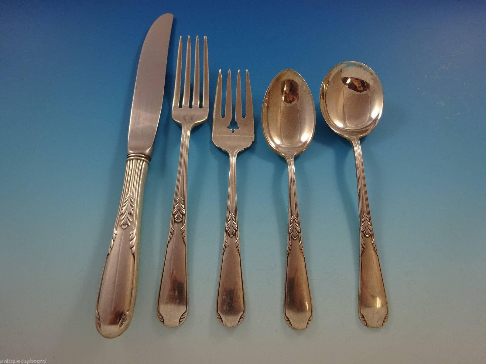 Fleetwood by Manchester sterling silver flatware set of 60 pieces. This set includes:

12 knives, 8 3/4