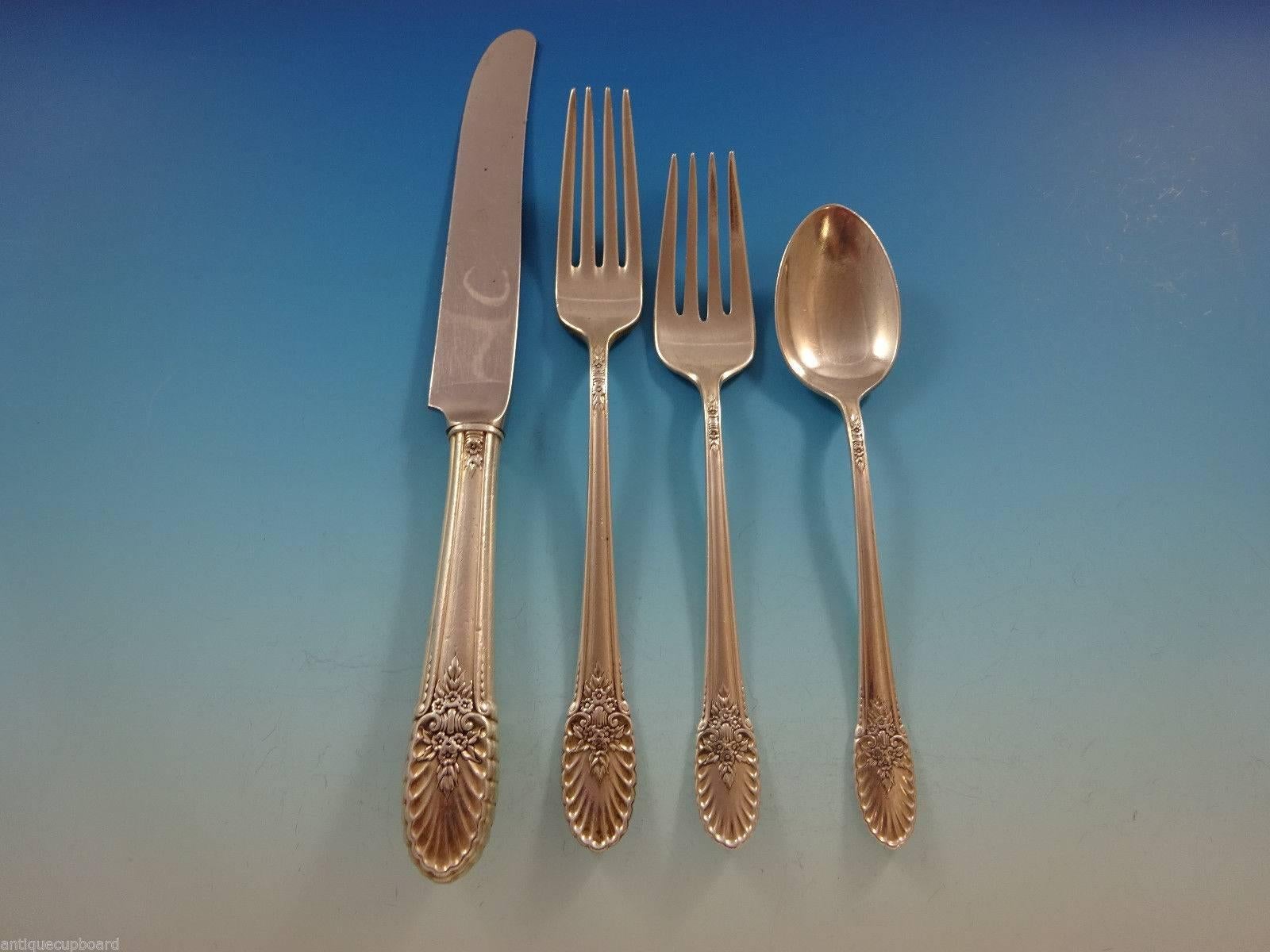American Riviera by International Sterling Silver Flatware Set for Eight Service 49 Pcs For Sale