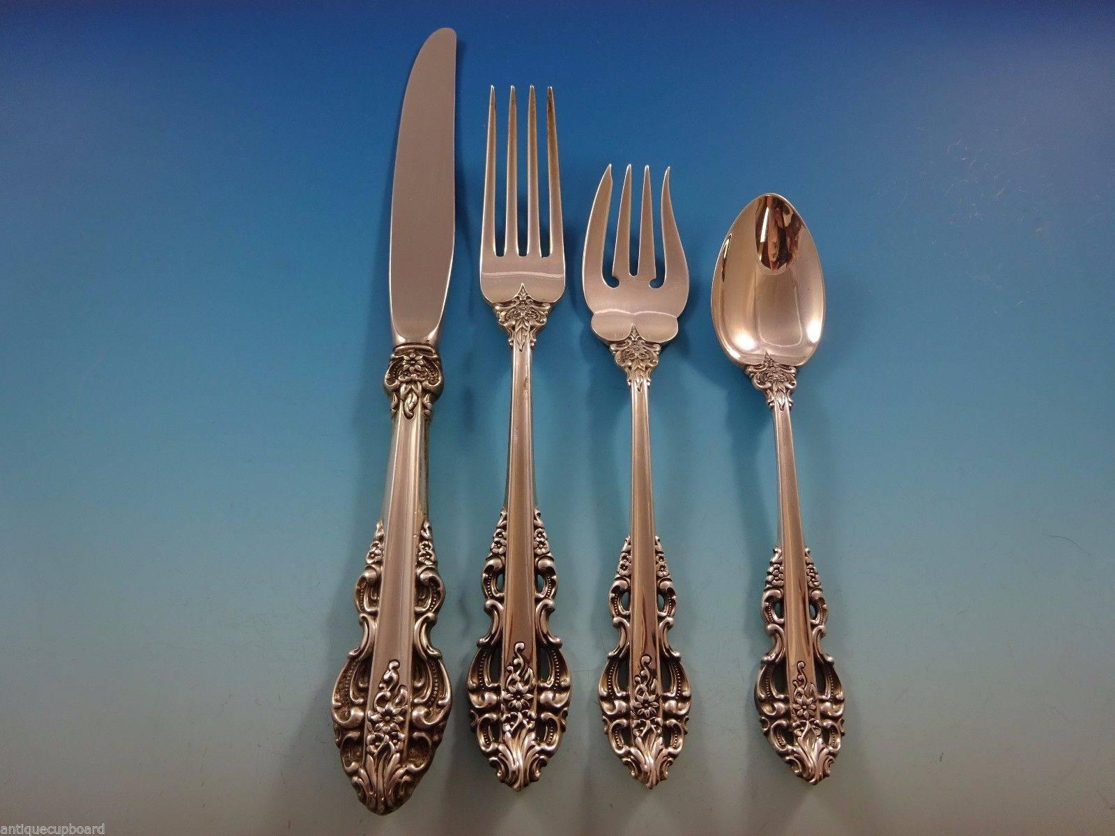 American EL Greco by Reed & Barton Sterling Silver Flatware Service for 12 Set 65 Pieces For Sale