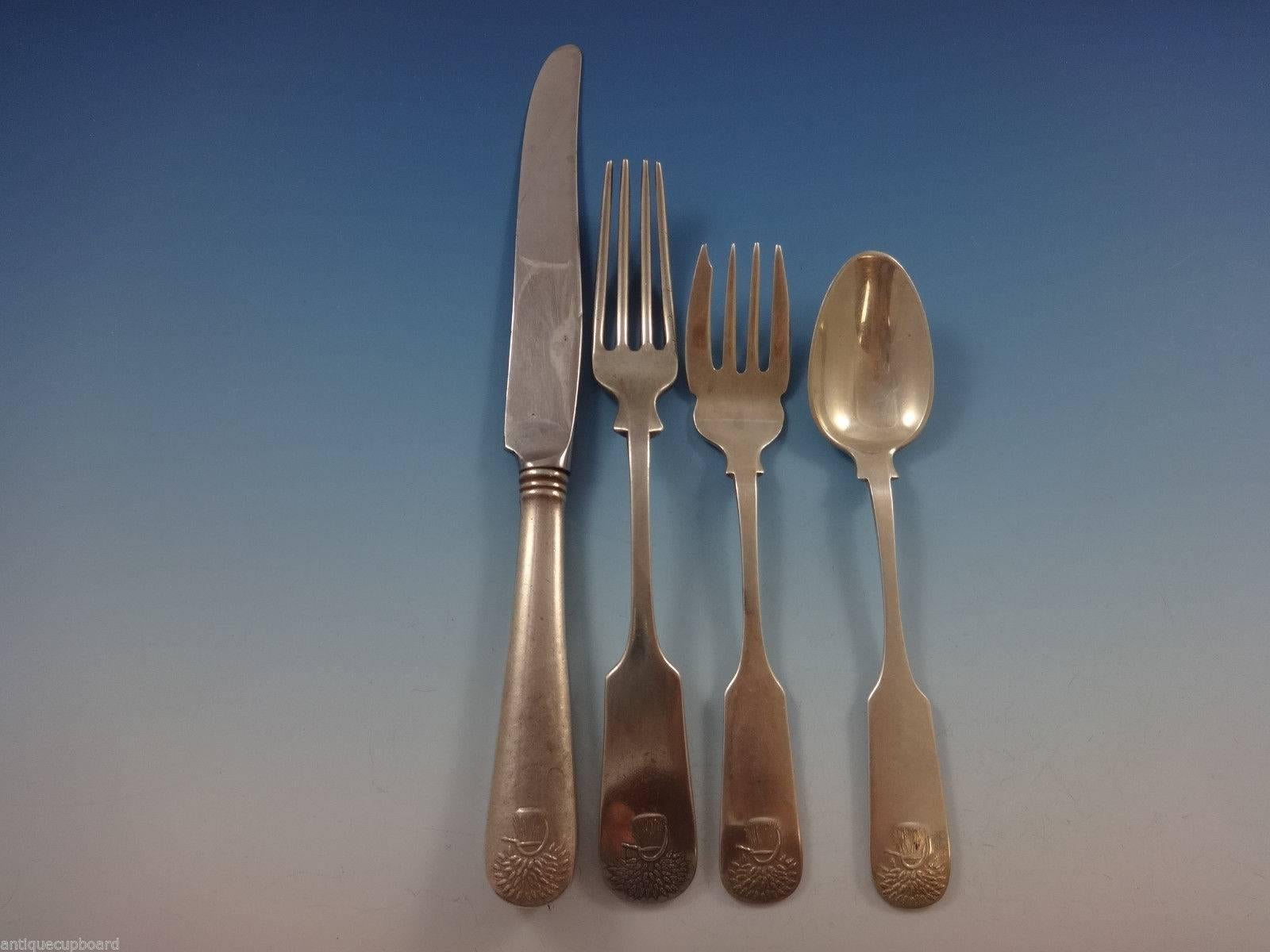 American Sheaf of Wheat by Durgin-Gorham Sterling Silver Flatware Set 61 Pieces No Monos!