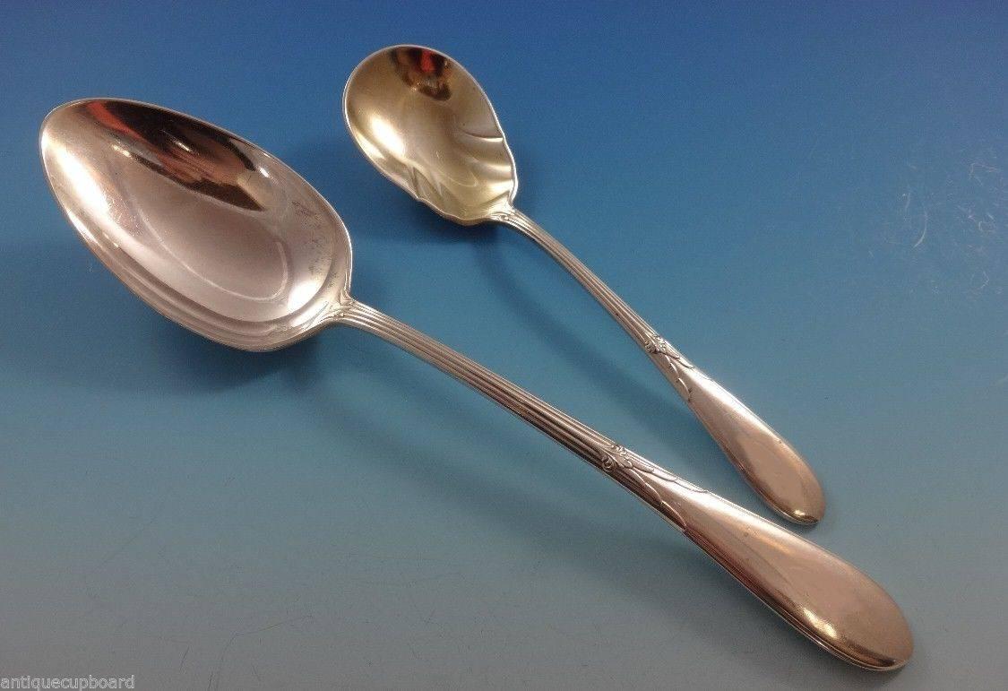 American Rose Marie by Gorham Sterling Silver Flatware Set for 12 Service Pieces For Sale