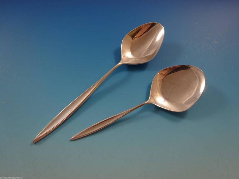 Crystal by International Sterling Silver Flatware Set 12 Service 54 Pcs