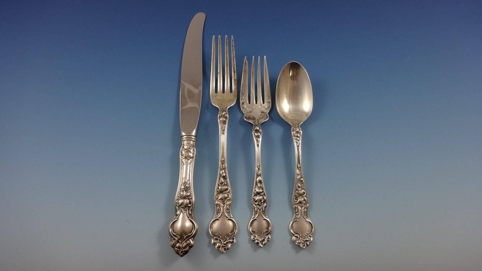 Juego de Cubiertos de Plata de Ley Violet by Wallace para Ocho Servicio 52 Piezas Estadounidense en venta