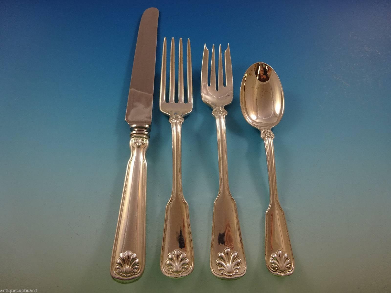 tiffany shell and thread sterling flatware