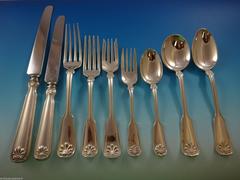 Shell & Thread by Tiffany & Co. Sterling Silver Flatware Set 12 Service Huge