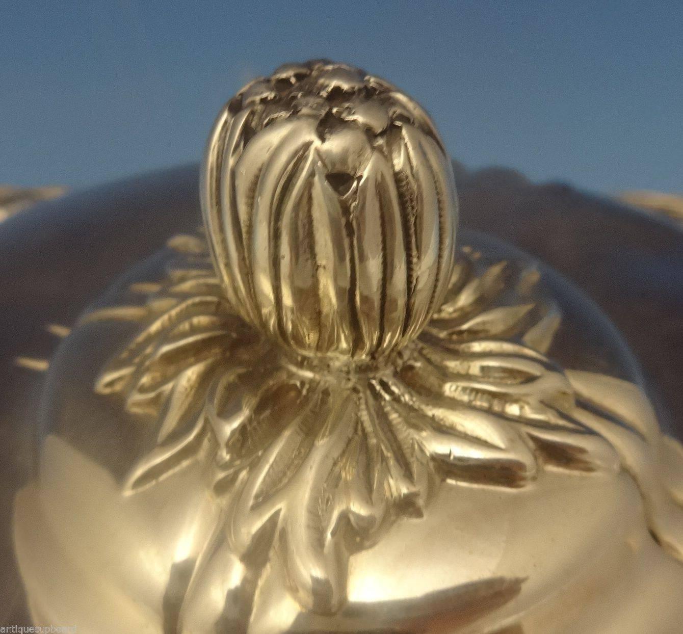 American Chrysanthemum by Tiffany & Co, Sterling Silver Butter Dome or Dish