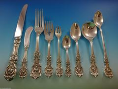 Francis I Reed & Barton Sterling Silver Dinner Flatware Set Service 123 Pcs Old