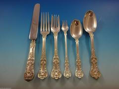 English King by Tiffany Sterling Silver Flatware Set Service 60 Pcs Monogram S