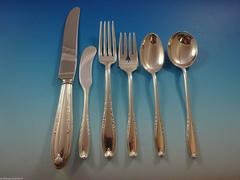 Leonore by Manchester Sterling Silver Flatware Set for 12 Service 94 Pieces