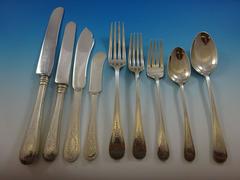Jefferson by Gorham Sterling Silver Flatware Service for 8, Set 80 Pieces Dinner