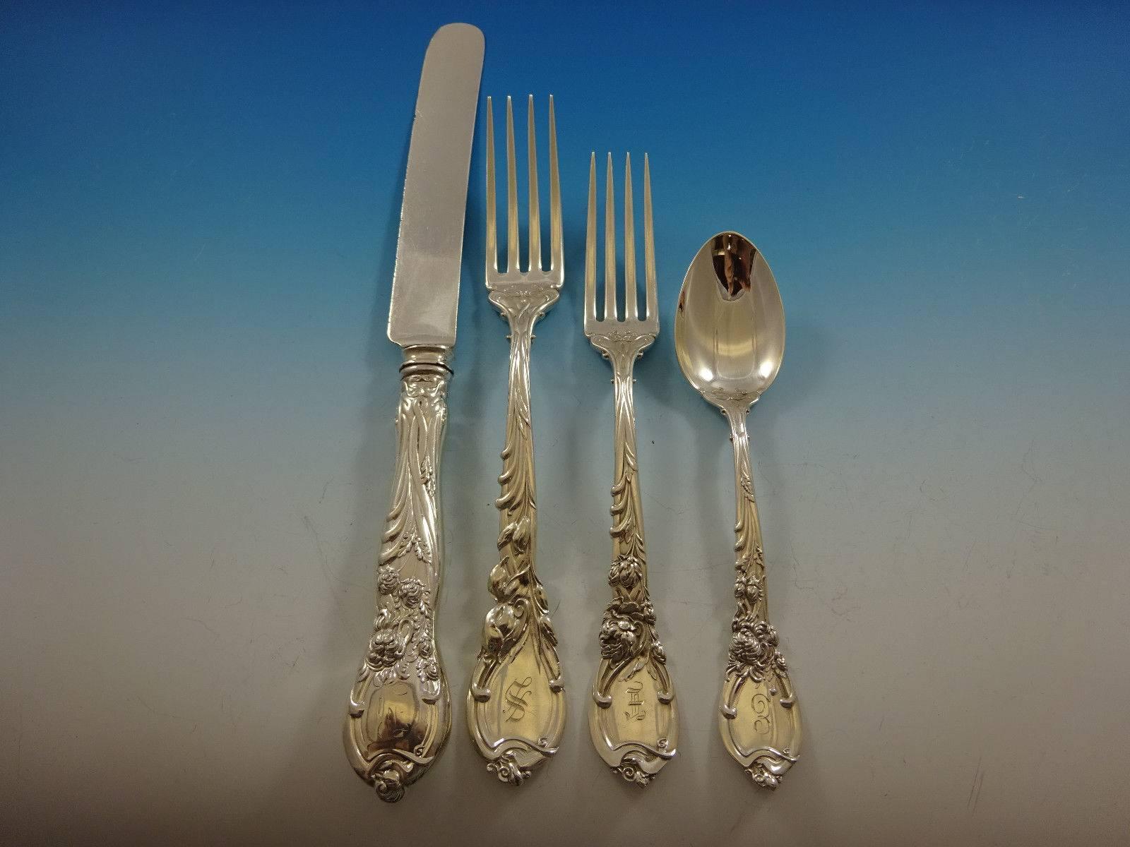 La Parisienne by Reed & Barton Sterling Silver Flatware Service Set 60 Pc Dinner In Excellent Condition In Big Bend, WI
