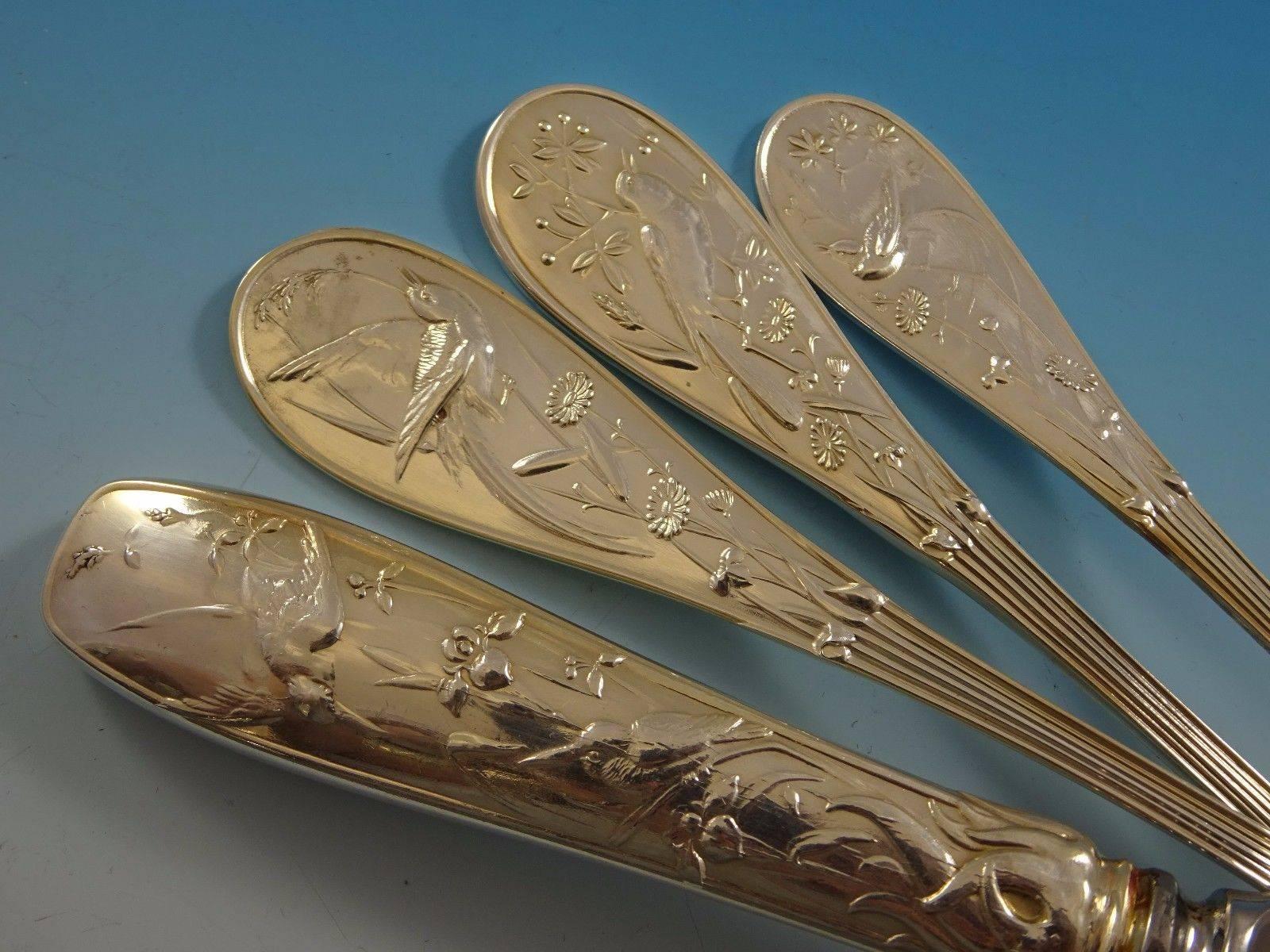 Audubon by Tiffany and Co Sterling Silver Flatware Service for 8 Set 87 Pieces 3