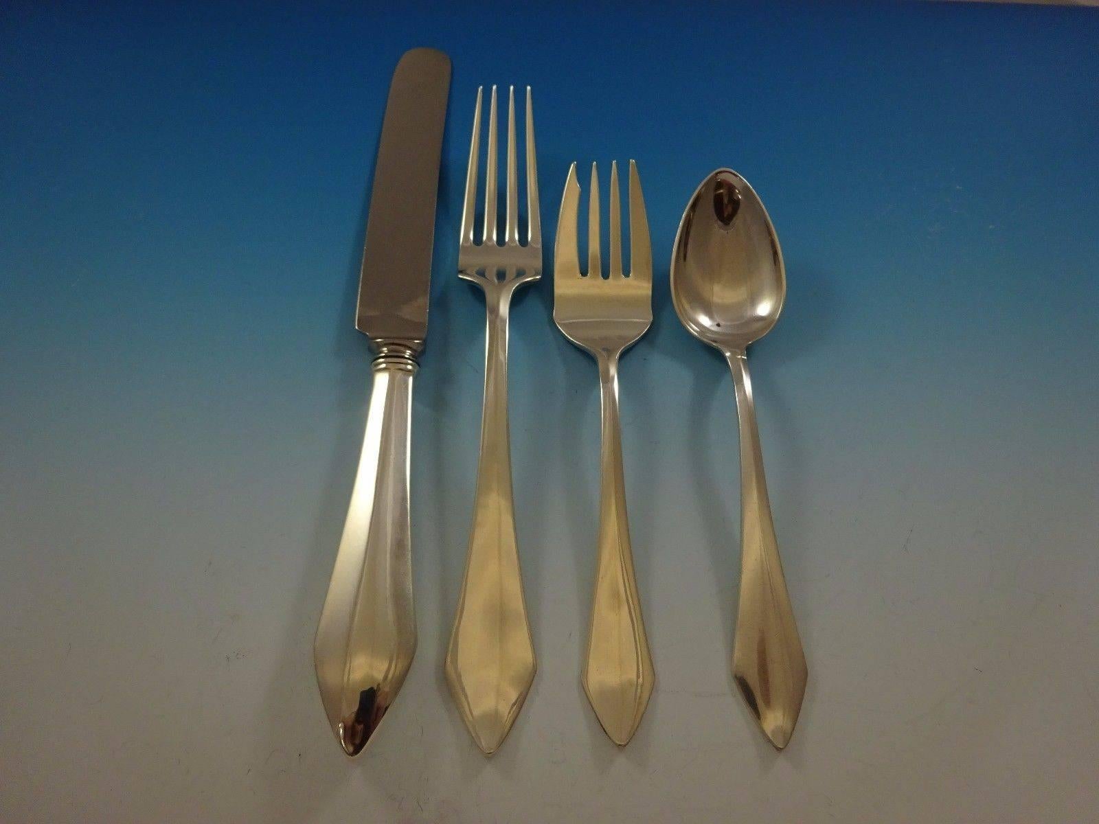 Timeless heirloom quality Chatham by Durgin sterling silver flatware set, 72 pieces. This set includes:

12 knives, 8 3/4