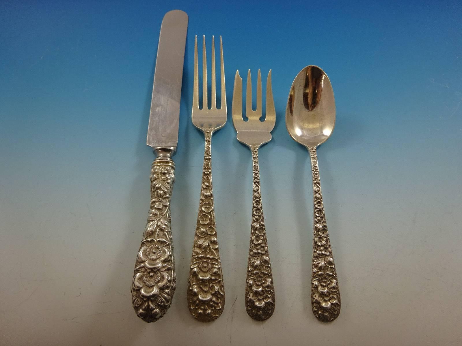 Forget Me Not by Stieff Sterling Silver Flatware Service for Eight Set 61 Pieces 5