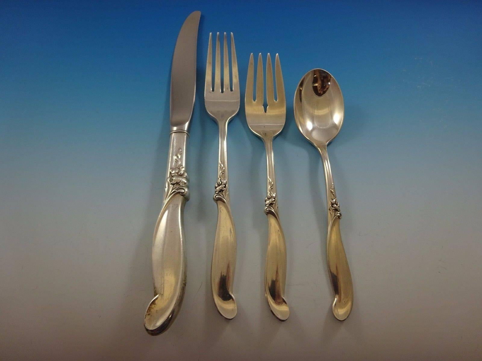 Ensemble de couverts en argent sterling 8 services 44 pièces Silver Melody par International Excellent état - En vente à Big Bend, WI