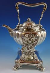 Chrysanthemum by Tiffany & Co. Sterling Silver 7-Piece Tea Set, 1800s Hollowware