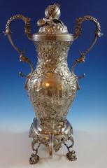 Repousse by Kirk Sterling Silver Hot Water Urn Architectural Scene