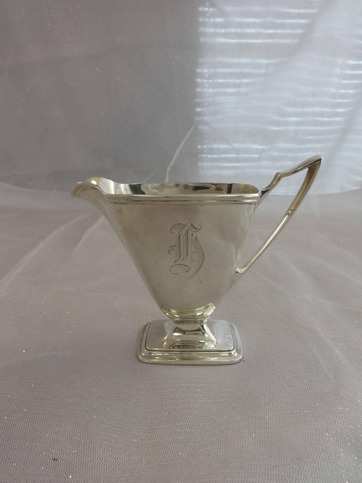 Juego de té de plata de ley Mary Chilton Towle Tetera Cremera Azúcar 4 piezas (#0174) en venta 2