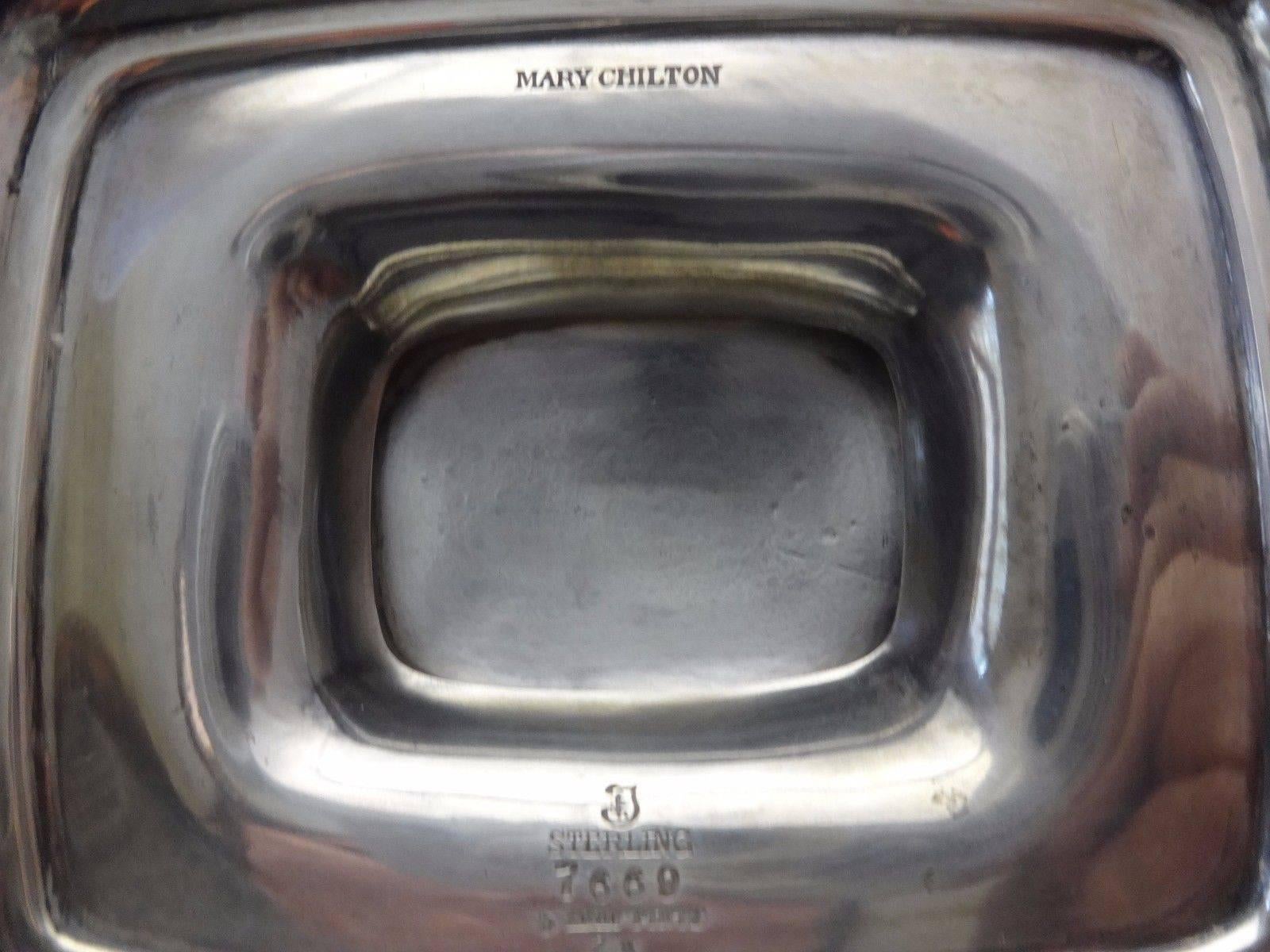 Mary Chilton Towle Sterling Silver Tea Set Kettle Creamer Sugar 4-Pc (#0174) For Sale 3