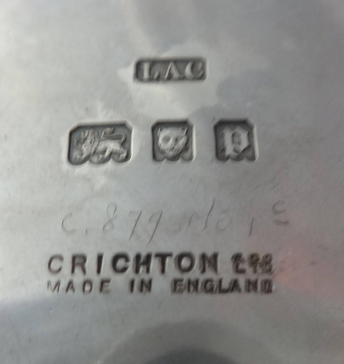 Crichton English Sterling Silver Ice Bucket Arts & Crafts Design Hollowware 2