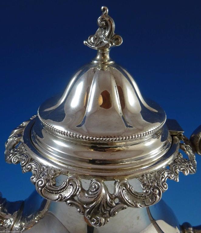 Grande Baroque Wallace Sterling Silver Tea Set Stunning 4Piece Set