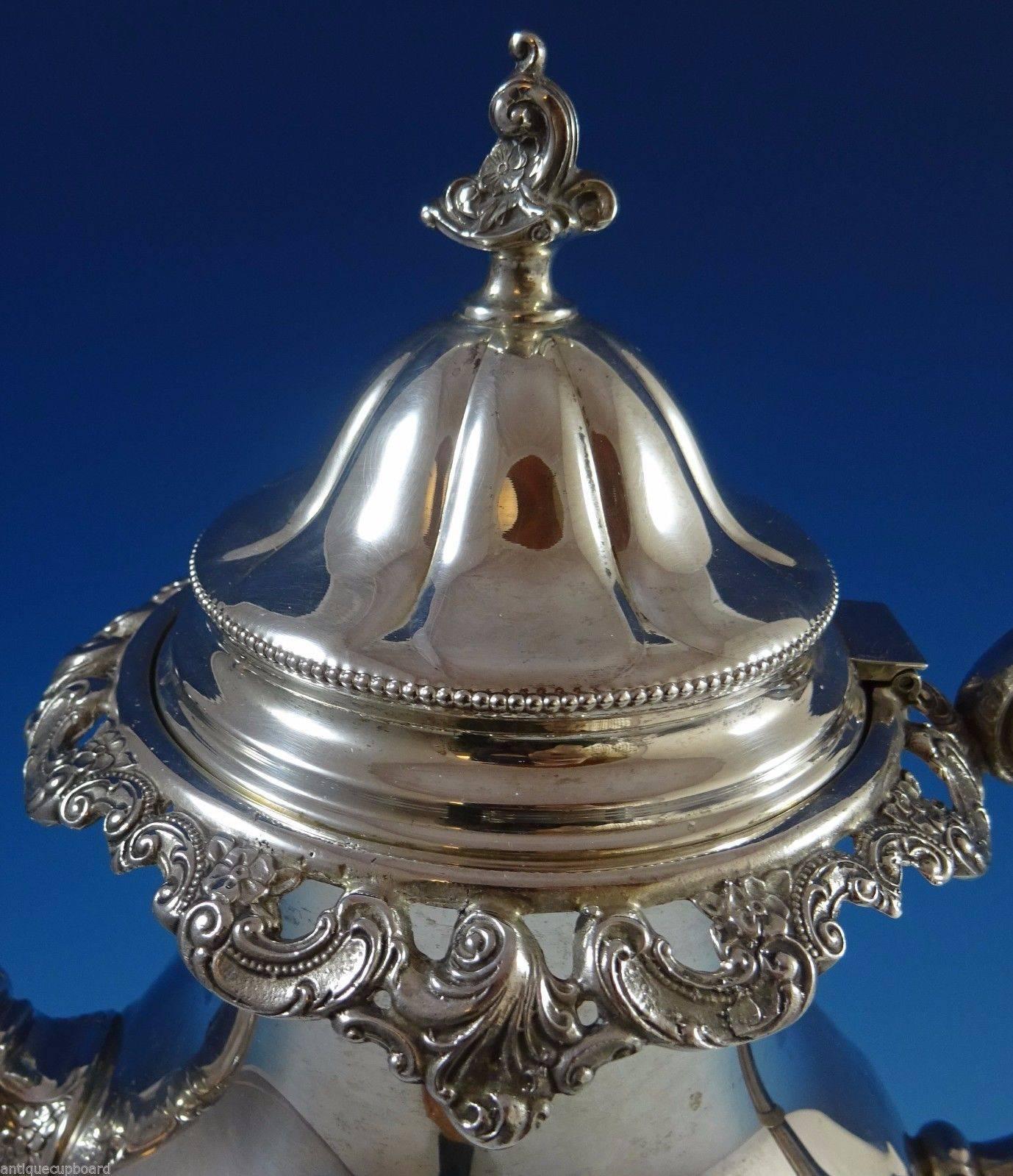 Grande Baroque Wallace Sterling Silver Tea Set Stunning 4-Piece Set Hollowware 1