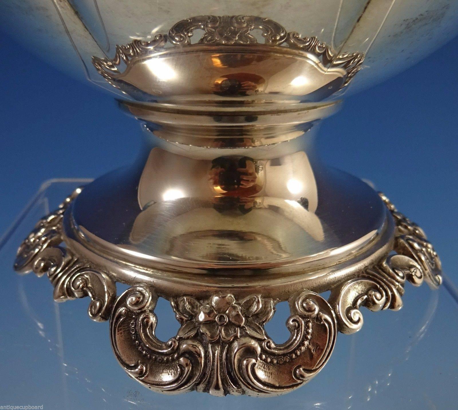 Grande Baroque Wallace Sterling Silver Tea Set Stunning 4Piece Set