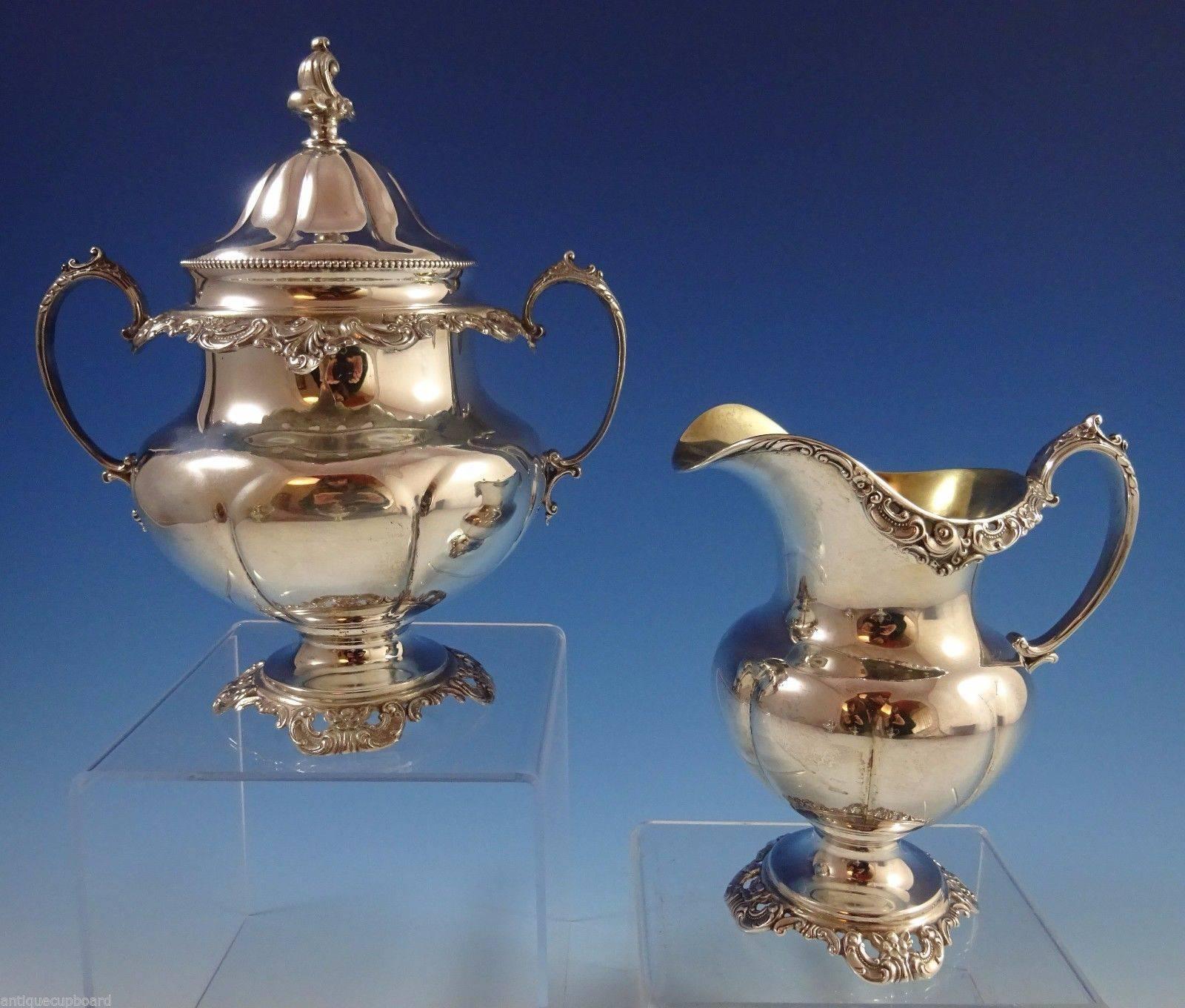 wallace grande baroque sterling silver tea set