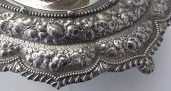 Repousse Gorham Sterling Silver Inkwell Custom Order Ornate, 1887 Hollowware
