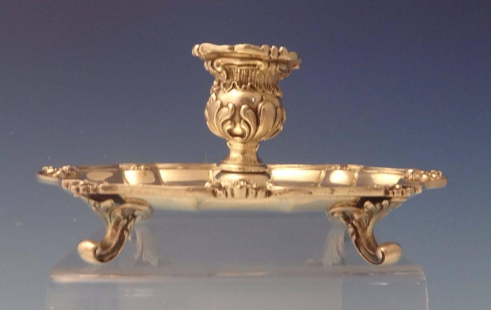 Grande Imperiale Buccellati Sterling Chamber Stick Candleholder, Rare Hollowware In Excellent Condition In Big Bend, WI